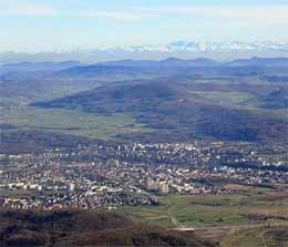 Alpensicht über Rheinfelden
