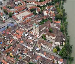 Altstadt von Bad Säckingen mit dem St. Fridolinsmünster